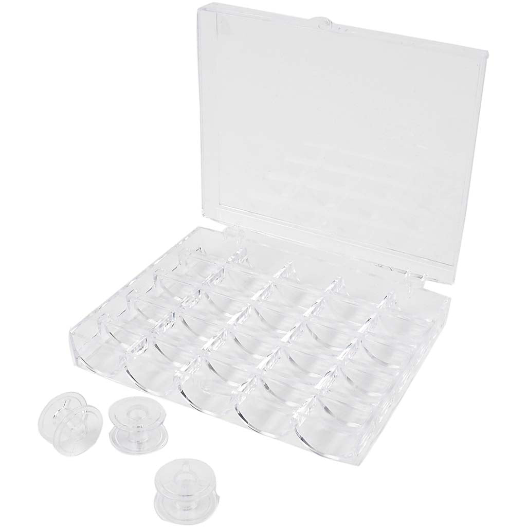 Bobines de machine à coudre Creativ company, h: 10 mm, d 20 mm, 1 jeu