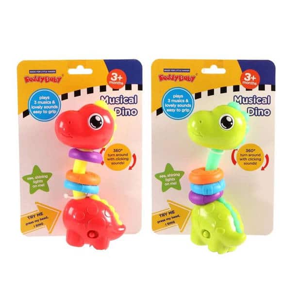 Jonotoys Dinosaurus Music Rattre de 14 cm de haut