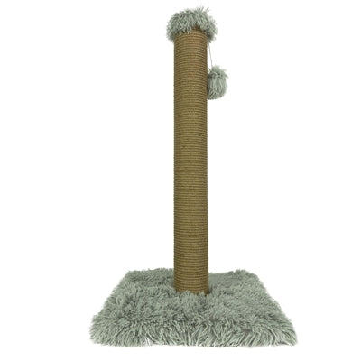 Feeiii grattant le poteau en peluche gris clair