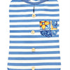 Croci T-shirt Dog Top Maioliche Blue Blue White