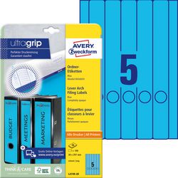 Étiquettes de dos de fichier avery zweckform ultragrip bleu