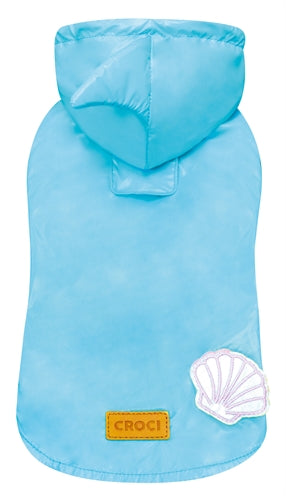 Croci Raincoat Dog Shark Light Bleu