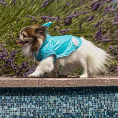 Croci Raincoat Dog Shark Light Bleu