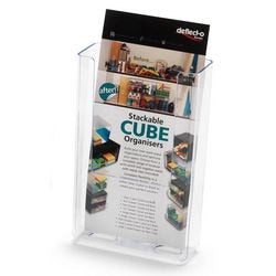Porte-brochures mural viking de76001 transparent
