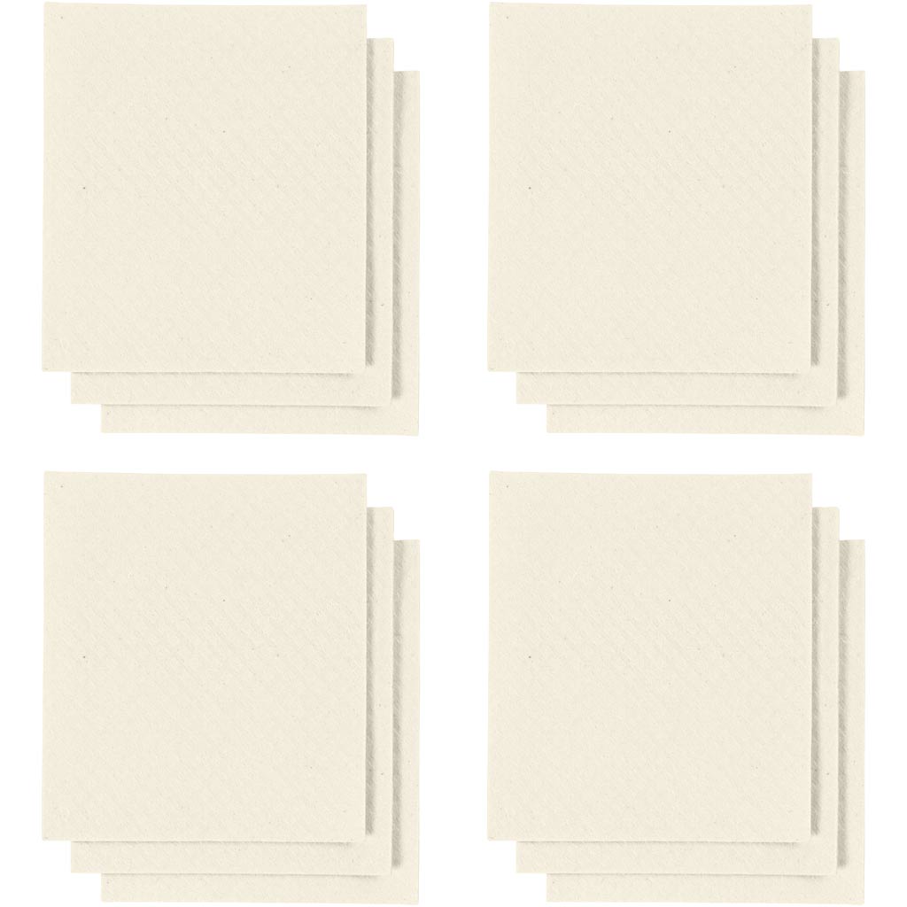 Chiffon éponge Creativ company, dim. 17x19,5 cm, blanc cassé, 20 pièces 1 boîte