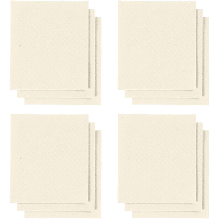 Chiffon éponge Creativ company, dim. 17x19,5 cm, blanc cassé, 20 pièces 1 boîte