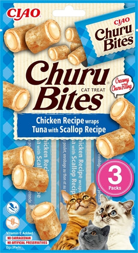 Inaba Churu mord la recette de poulet chat enveloppe de thon avec recette de pétoncle