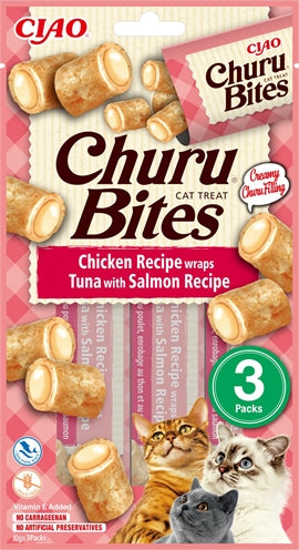 Inaba Churu mord la recette de poulet pour chats enroulé le thon avec la recette de saumon