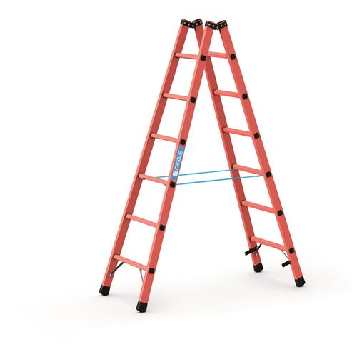 Zarges échelle à chevalet plastique efa b 2x6tr