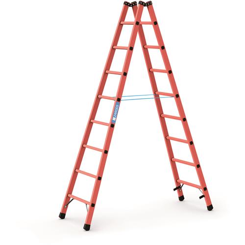 Zarges échelle à chevalet plastique efa b 2x8tr
