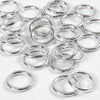 Bague en plastique Creativ company, taille 15 mm, épaisseur 2 mm, argent, 25 pièces 1 boîte