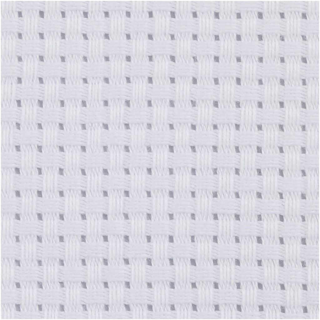 Creativ company toile aïda, format 50x50 cm, 35 carrés par 10 cm, blanc, 1 pièce