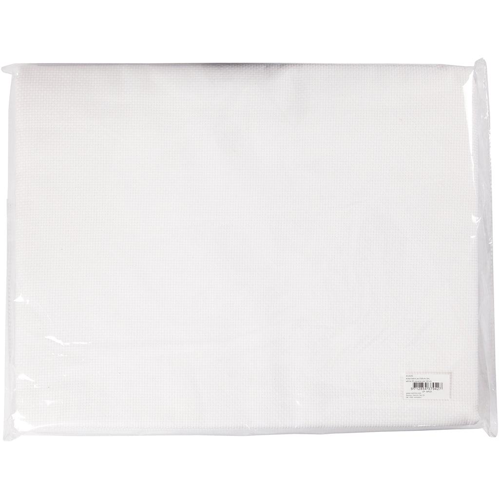 Creativ Company Aida White 35 carrés pour 10 cm, 300x150 cm