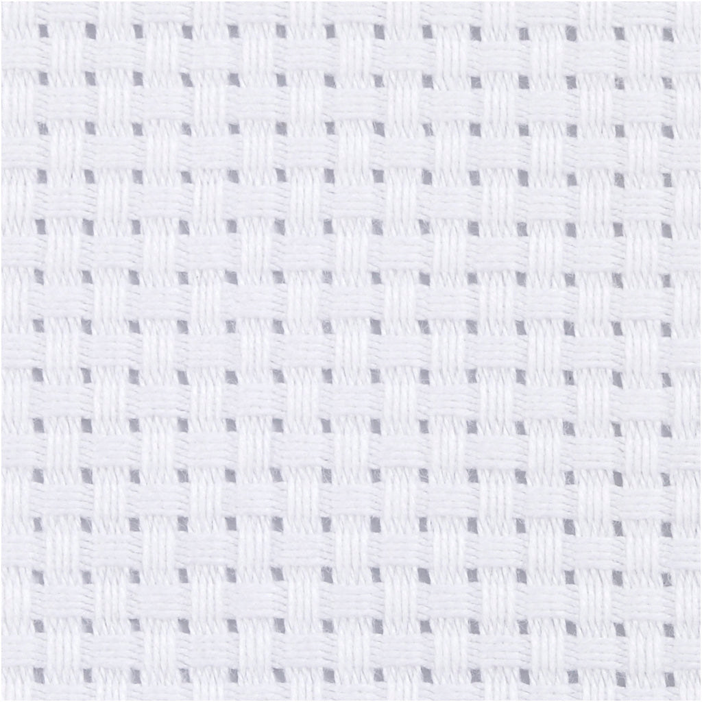 Creativ Company Aida White 35 carrés pour 10 cm, 300x150 cm