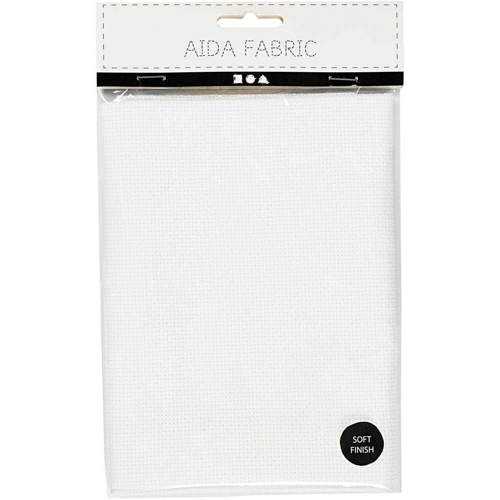 Creativ Company Aida White 70 carrés pour 10 cm, 50x50cm