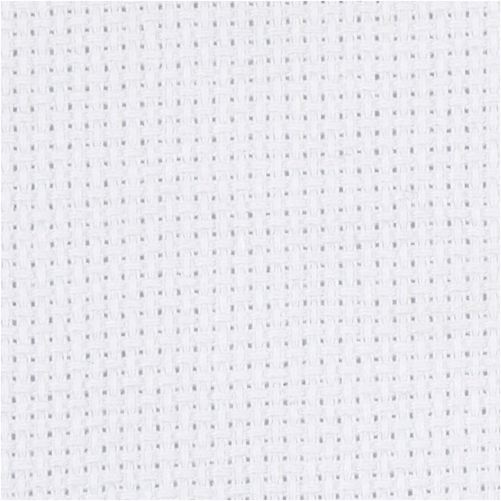 Creativ Company Aida White 70 carrés pour 10 cm, 50x50cm