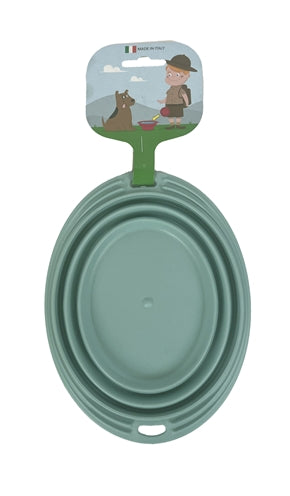 Heureux animal de compagnie fou de animaux de compagnie bol de nourriture en boisson bac pliable bleu clair