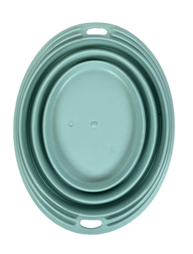 Heureux animal de compagnie fou de animaux de compagnie bol de nourriture en boisson bac pliable bleu clair