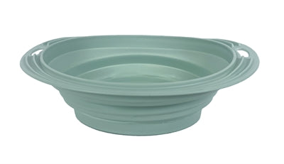 Heureux animal fou de animaux de compagnie bol de nourriture buvette bol pliable sage vert