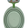 Heureux animal fou de animaux de compagnie bol de nourriture buvette bol pliable sage vert