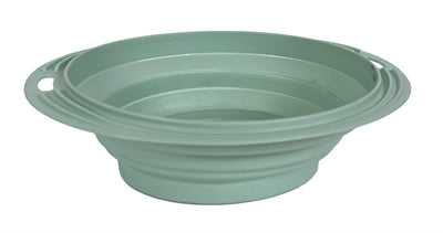 Heureux animal fou de animaux de compagnie bol de nourriture buvette bol pliable sage vert