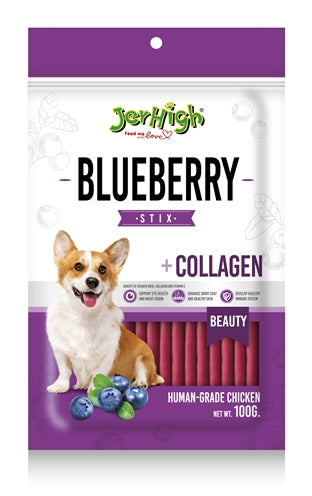 Jerhigh Jerhigh Blueberry Stix avec du poulet et du collagène