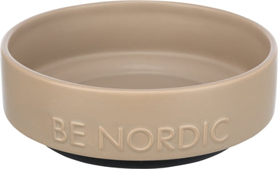 Trixie Be Nordic Food Bowl chien céramique en caoutchouc taupe
