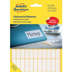 Étiquettes multifonctions avery zweckform 10 x 32 mm blanc