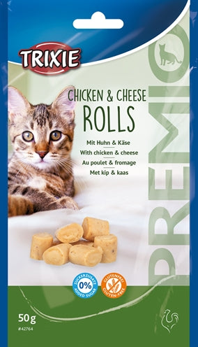 Trixie Premio Chicken Cheese Rolls for Cats-Gluten-Sree