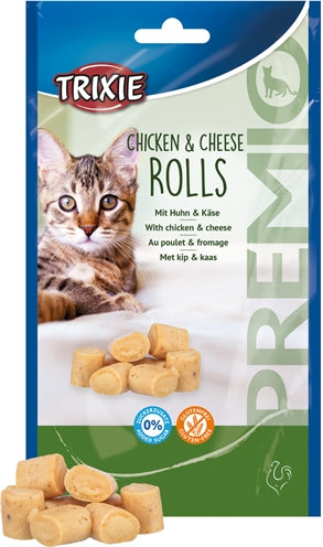 Trixie Premio Chicken Cheese Rolls for Cats-Gluten-Sree