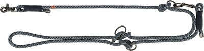 Trixie Soft Rope Dog LEASH RAGRABLABLE Black Grey