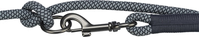 Trixie Soft Rope Dog LEASH RAGRABLABLE Black Grey