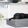 Bia lit artificiel en cuir couverture de chien panier de chien gris