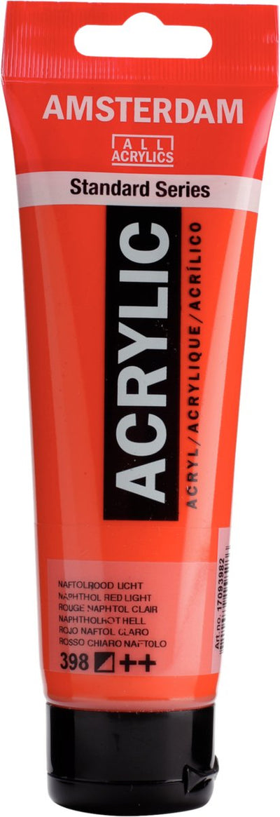Tube de peinture acrylique série standard Amsterdam 120 ml naphtol rouge clair 398