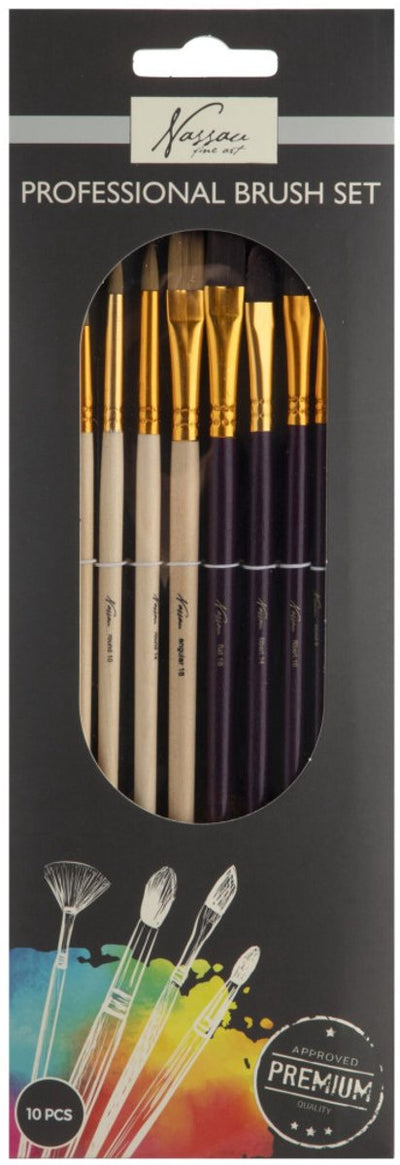 Nassau Fine Art Nassau Professional Brush Set, 10dlg.