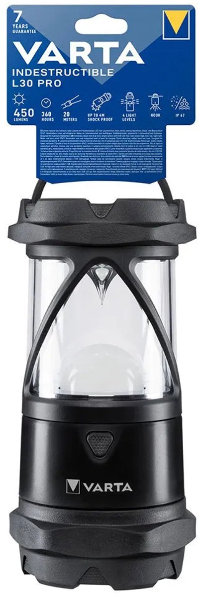 Varta 18761101111 Lampe LED alimentée par batterie 6x AA LR6 flux lumineux nominal : 450 lm portée lumineuse : 20 m angle de faisceau : 360 degrés ;