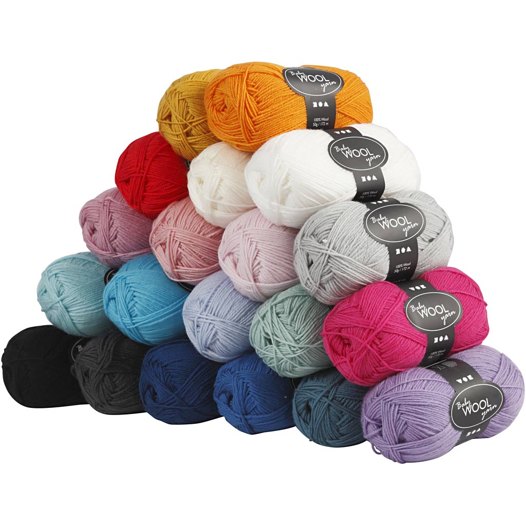 Fil pour bébé Creativ company, 20x50 gr 1 boîte