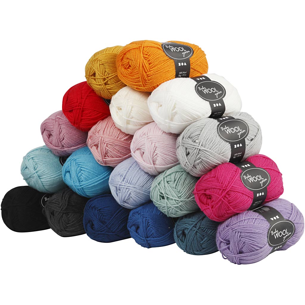 Fil pour bébé Creativ company, 20x50 gr 1 boîte