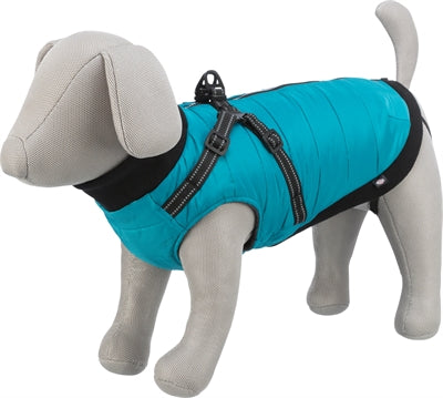 Trixie Manteau pour chien pontis avec harnais aqua