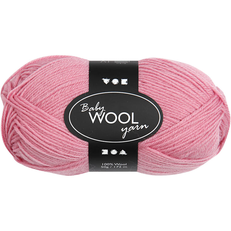 Fil pour bébé Creativ company, l : 172 m, rose foncé, 50 g 1 pelote