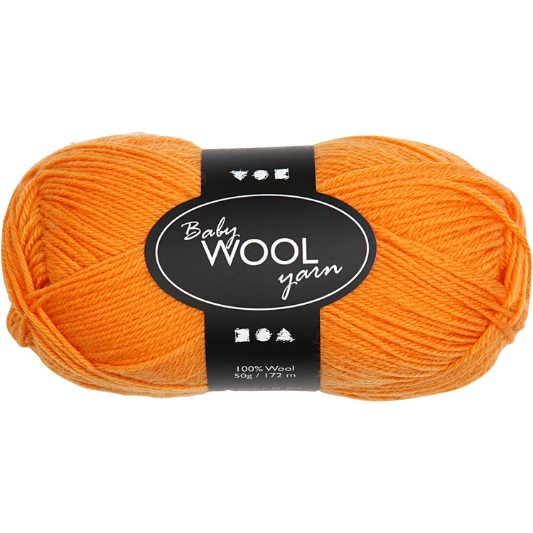 Fil pour bébé Creativ company, l : 172 m, orange, 50 g 1 pelote