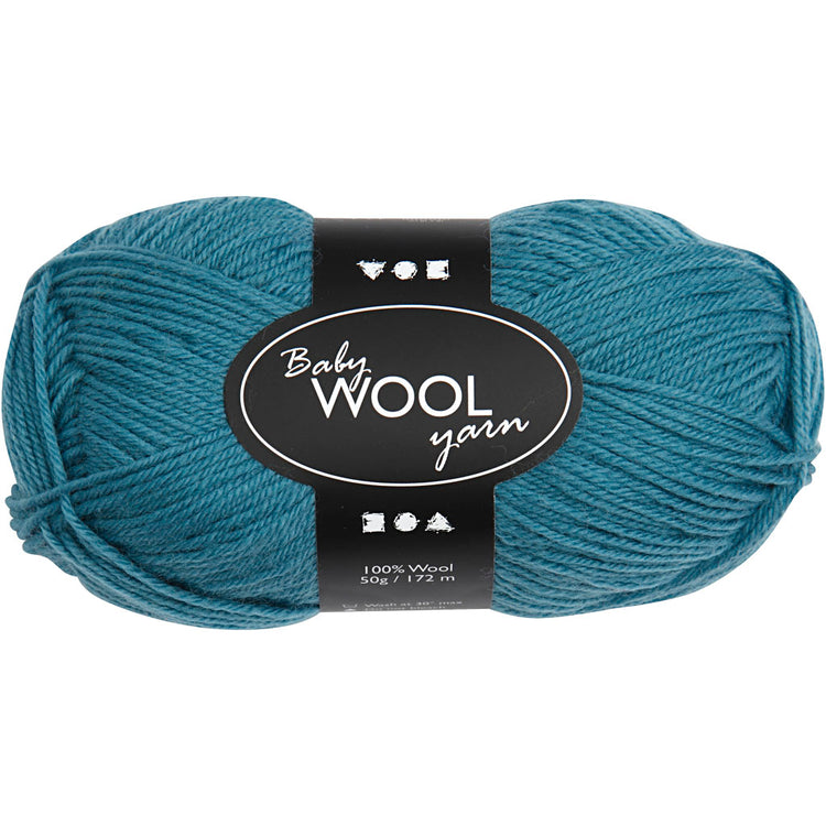 Fil pour bébé Creativ company, l: 172 m, pétrole, 50 gr 1 pelote