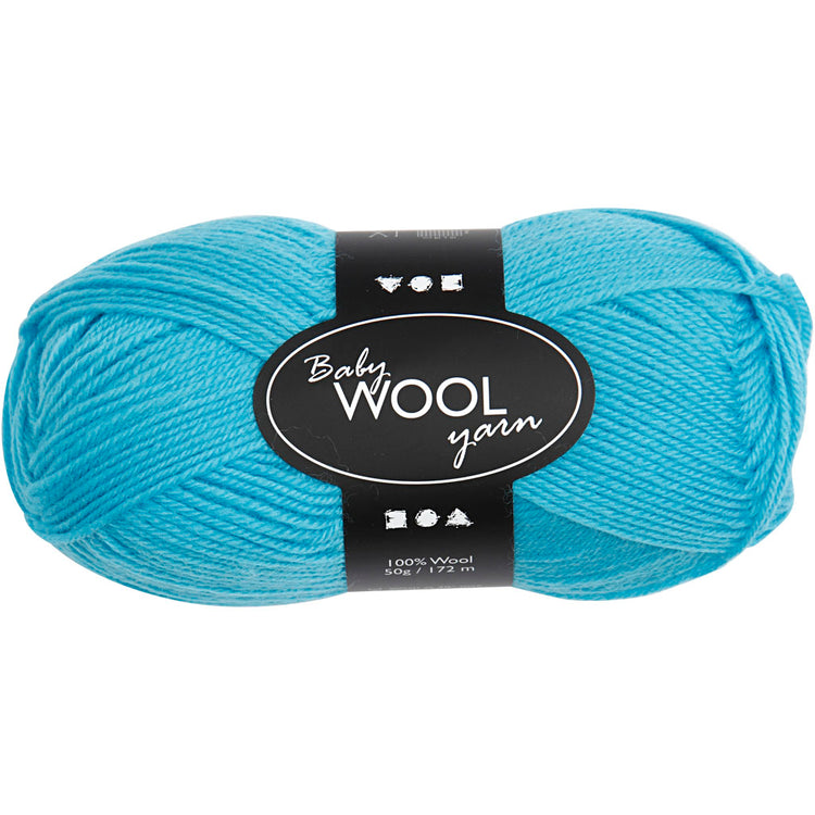 Fil pour bébé Creativ company, l : 172 m, turquoise, 50 g 1 pelote