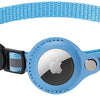 Chat à collier avec porte-étiquettes bleu clair