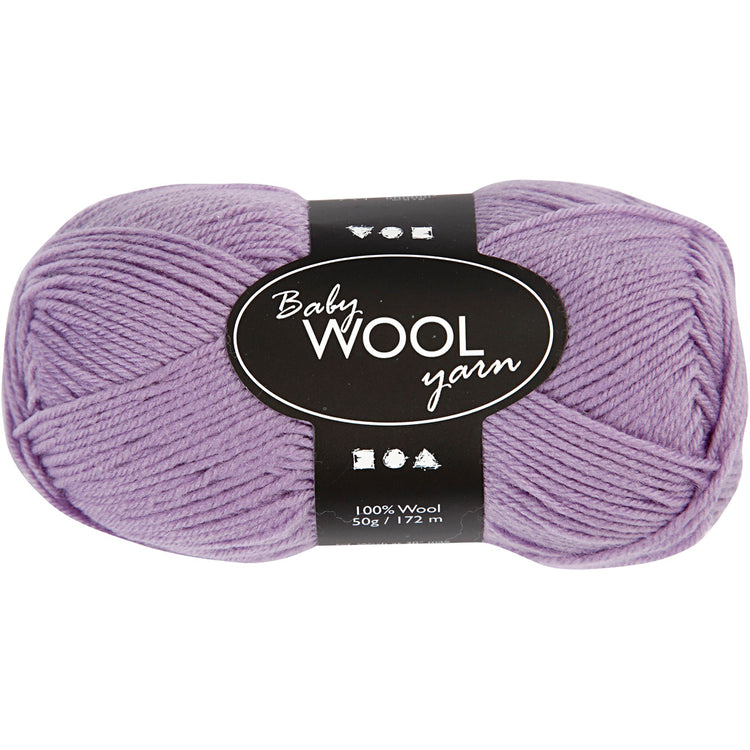 Fil pour bébé Creativ company, l : 172 m, violet, 50 g 1 pelote