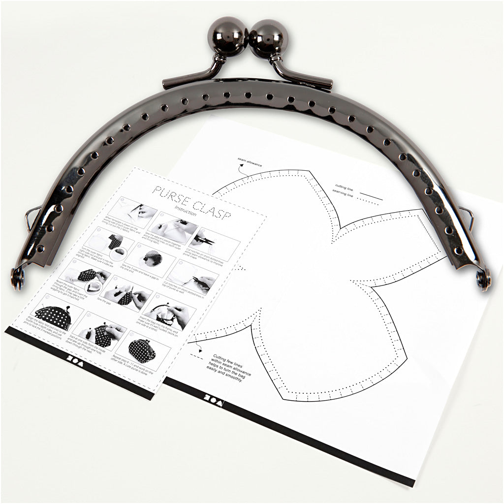 Kit de boucles de portefeuille Creativ Company, taille 10 cm, argent antique, 1 pièce