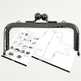 Kit de boucles de portefeuille Creativ company, taille 10 cm, gris métallisé foncé, 1 pièce