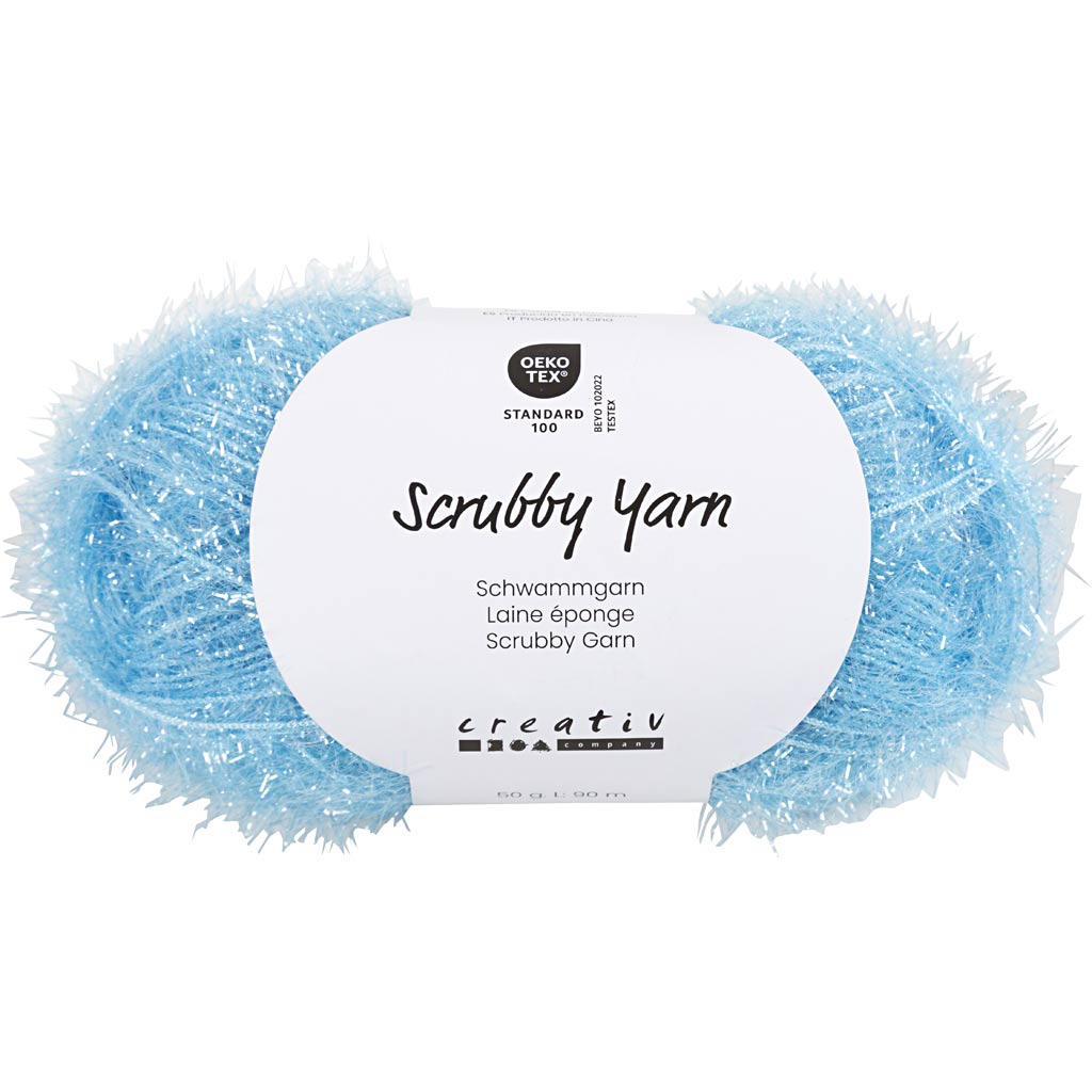 Fil éponge abrasif Creativ company, l: 90 m, bleu, 50 g 1 pelote