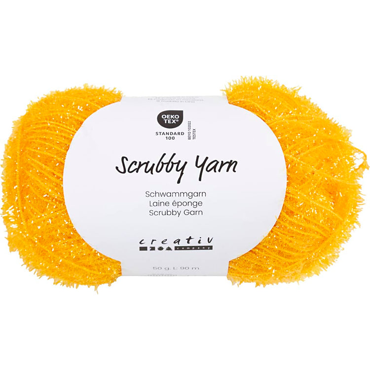Fil éponge abrasif Creativ company, l: 90 m, jaune, 50 g 1 pelote