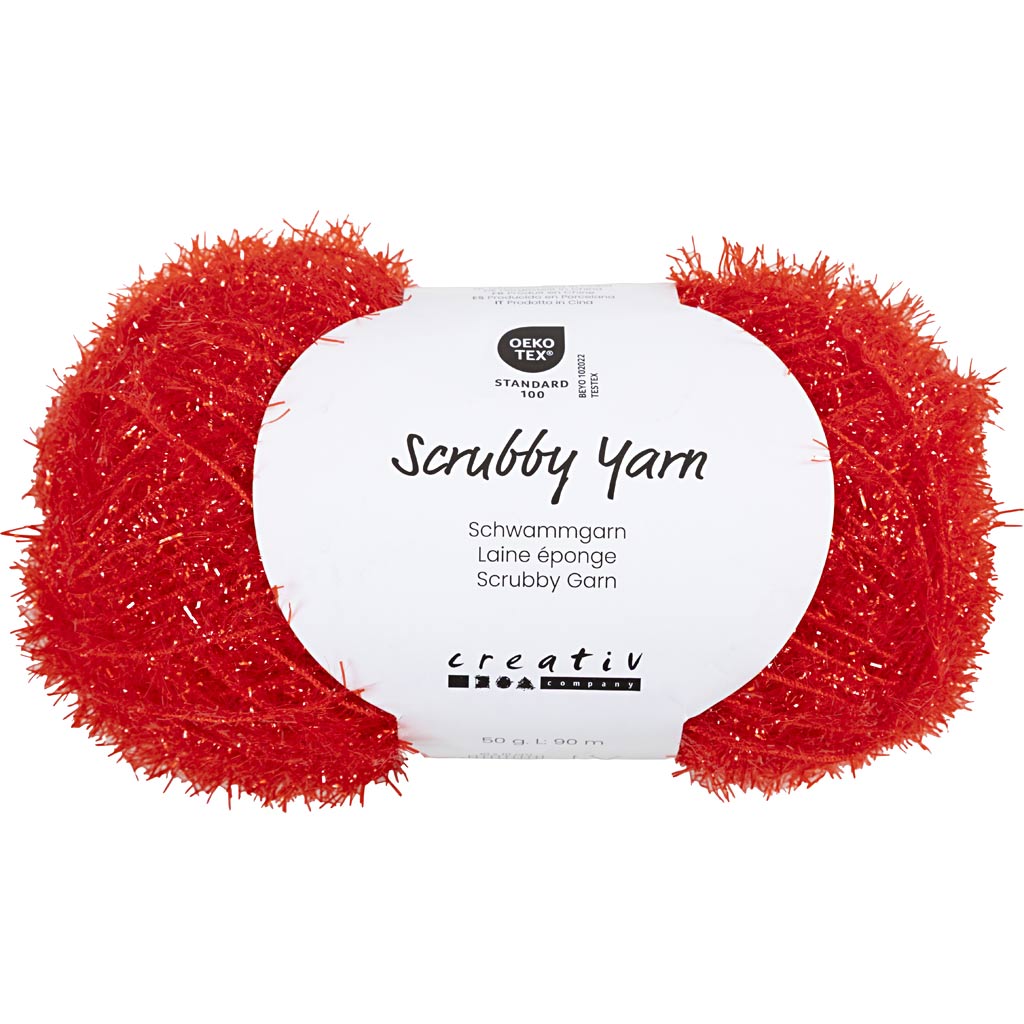 Fil éponge abrasif Creativ company, l: 90 m, rouge, 50 g 1 pelote